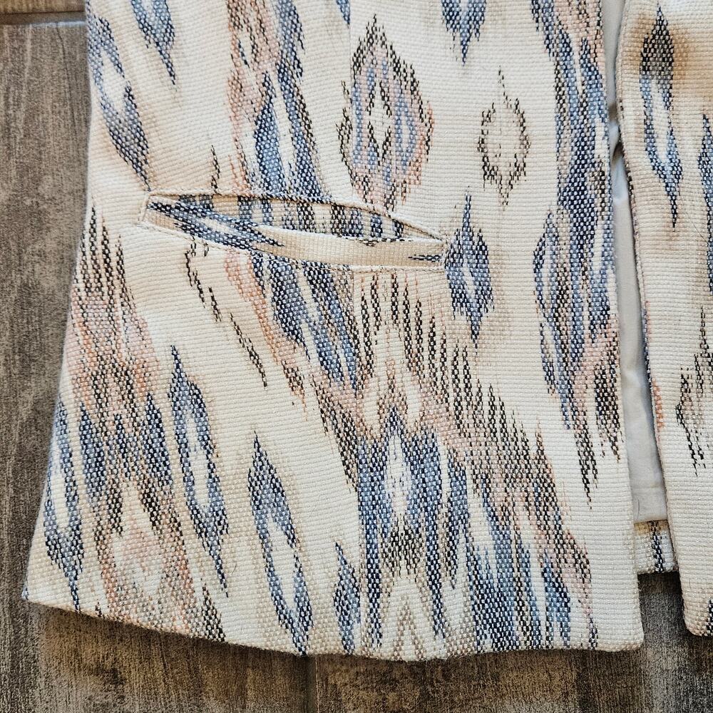 Chicos Jacket Womens Size 0 US S 4 Spring Ikat Sher Blazer Woven Lined Career - Picture 7 of 15